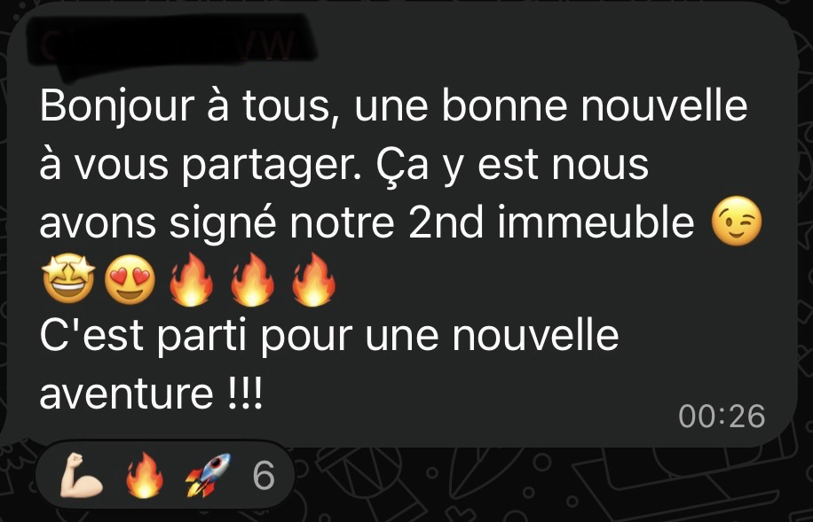 Capture du message : Un nouvel immeuble signé