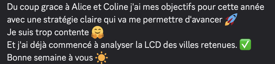 Capture du message : Une stratégie qui se précise