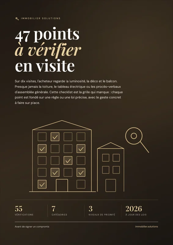 Couverture de la checklist : 47 points à vérifier en visite